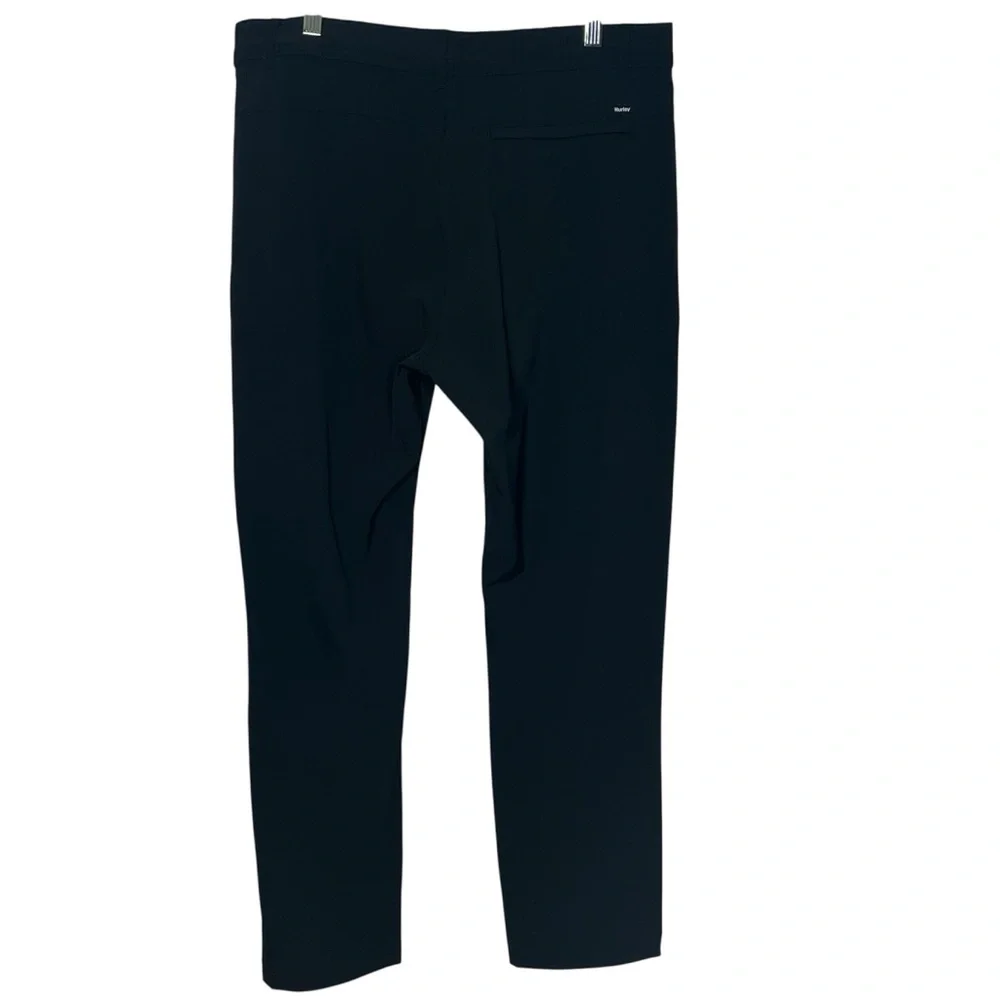 Hurley Black Flat Front Pants Mens Sz 32 X 32 Straight Leg